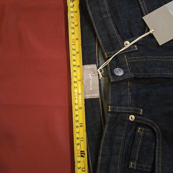 Everlane Women's High Rise Dark Indigo Jeans No Strech - Picture 8 of 8
